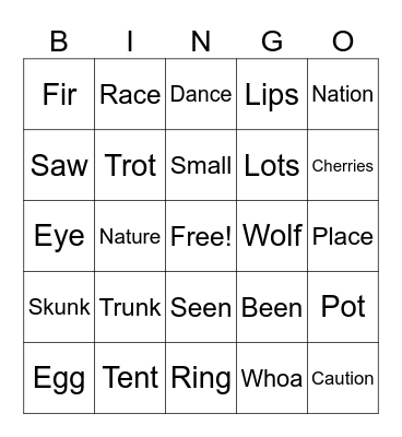July 27 Bingo Card