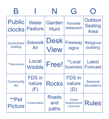FactSet BinGO Outside Bingo Card
