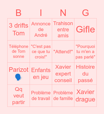 CAMPING PARADIS 🗣️ Bingo Card