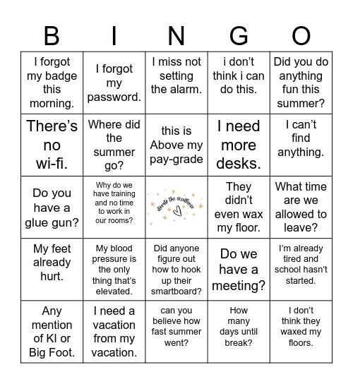 25-26 WL Dept. Bingo Card