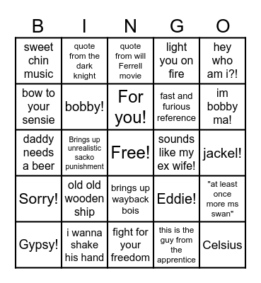 MITCH Bingo Card