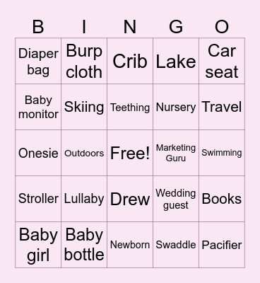 Mary Bingo Card