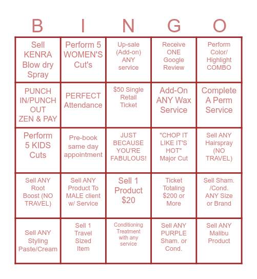 BIG BADDIE BINGOO Bingo Card