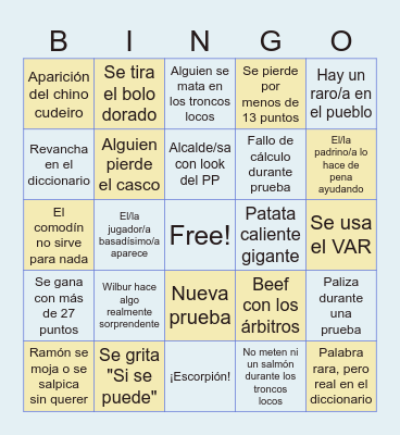 El Brand Prix del Verano 2025 Bingo Card