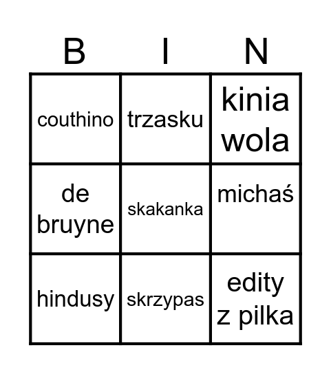 tiktok bingo Card
