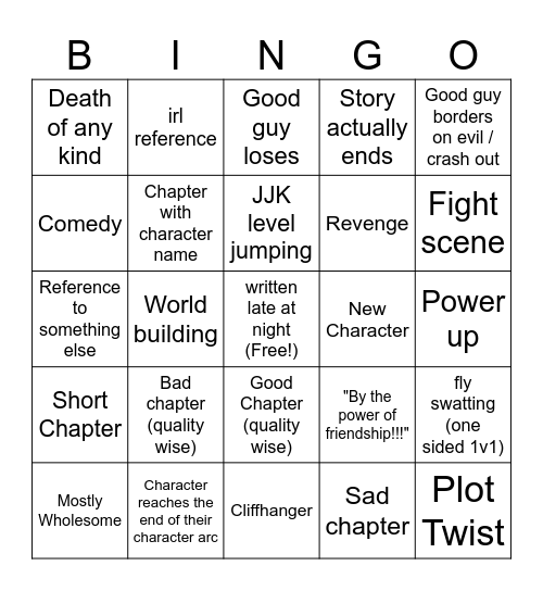 Revised TSPP Chapter Bingo Card