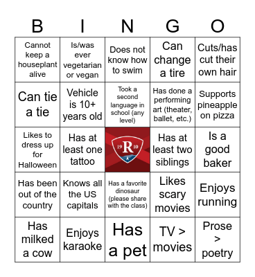 Retreat Bingo! Bingo Card