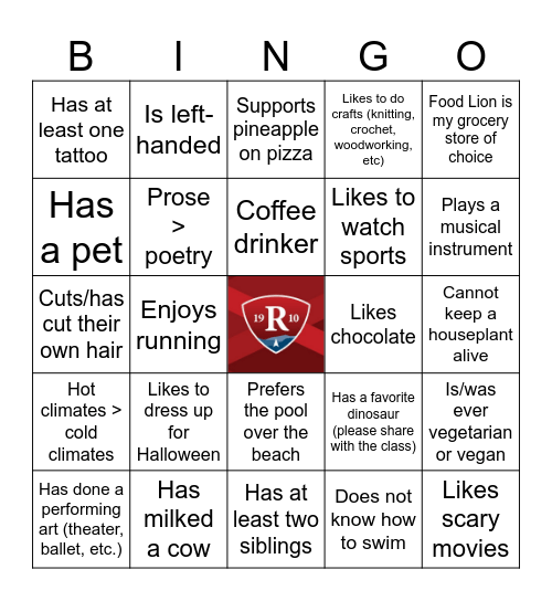 Retreat Bingo! Bingo Card