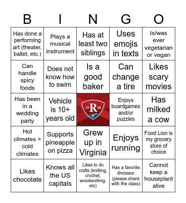 Retreat Bingo! Bingo Card