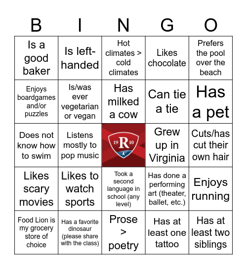 Retreat Bingo! Bingo Card