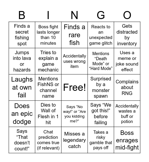 AI fishns bingo Card