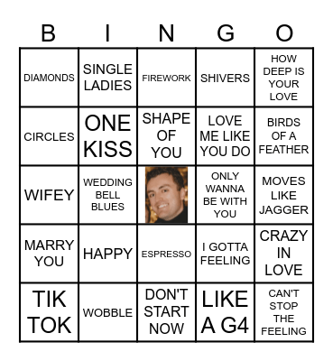 BRIDAL MUSIC BINGO Card
