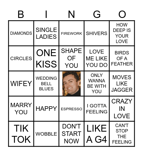 BRIDAL MUSIC BINGO Card