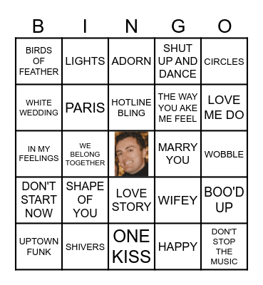 BRIDAL MUSIC BINGO Card