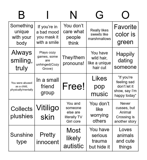 April Greene Emerald Bingo Card