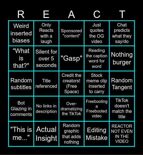 BbBingo! Bingo Card