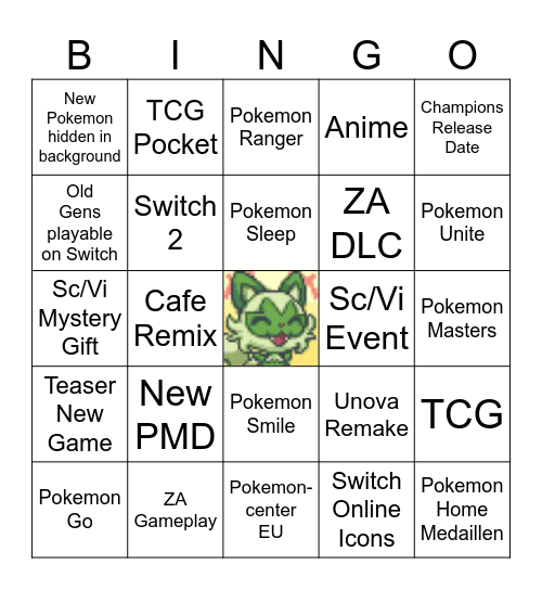 Pokemon Presents 23.07 Bingo Card