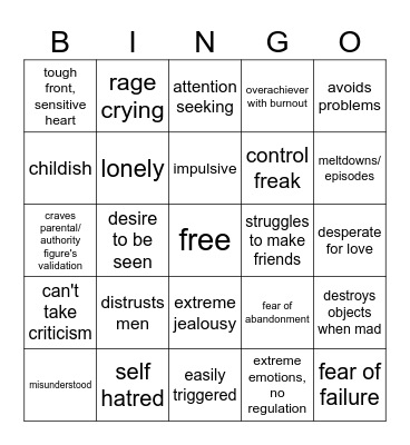 Asuka Kinnie Bingo Card