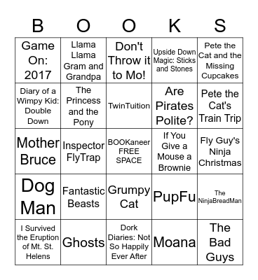 BOOKaneer Bingo Card