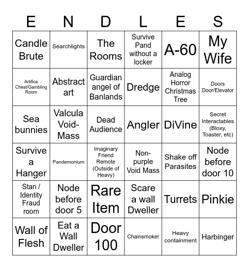 Pressure Endless Mode Bingo (FIXED) Bingo Card