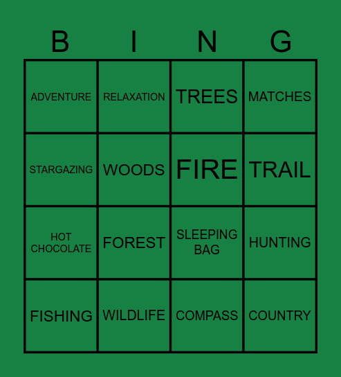 CAMPFIRE BINGO Card