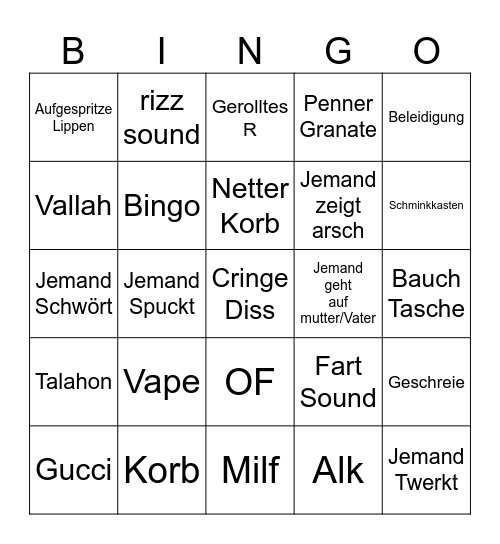 BINGO Card