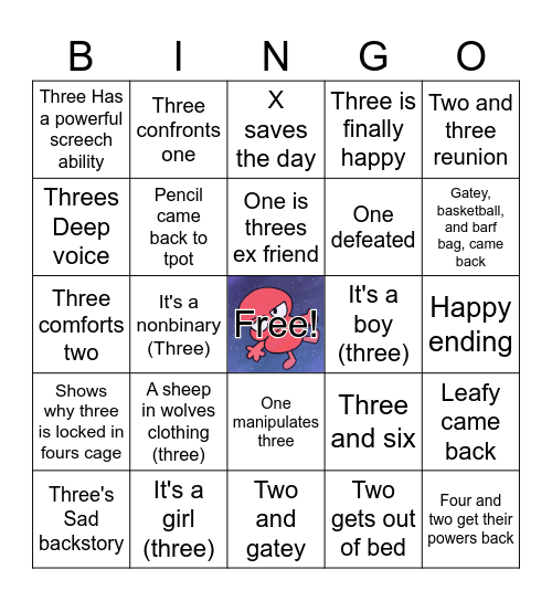Tpot bingo Card