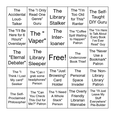 Library Bingo Card