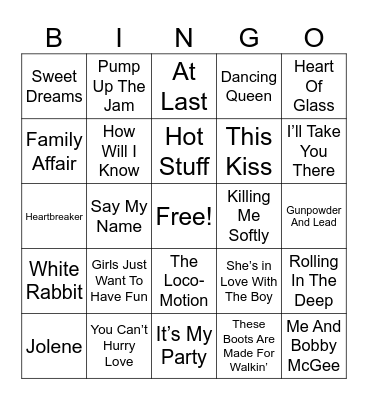 LADIES AT THEIR BEST Bingo Card