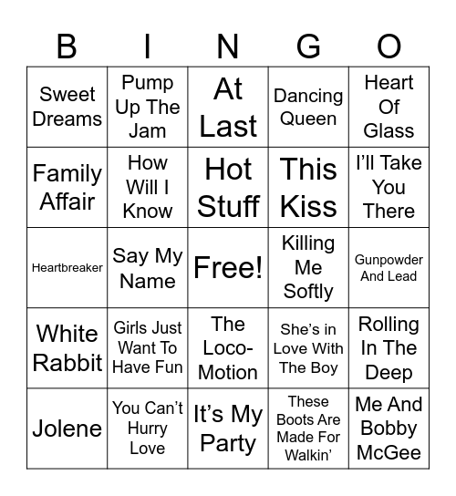 LADIES AT THEIR BEST Bingo Card