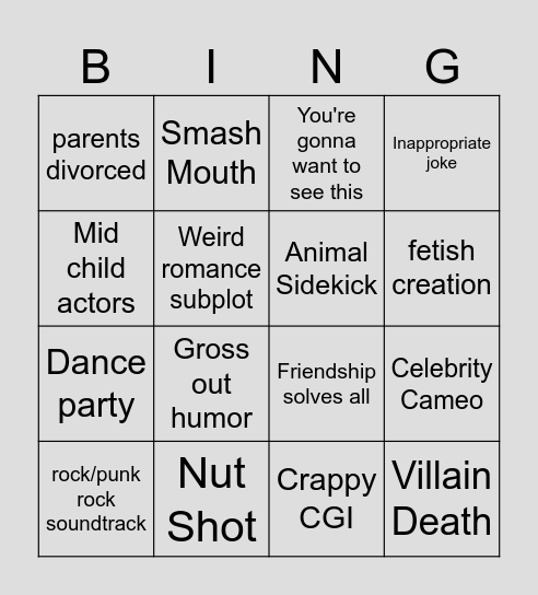 2000's BINGO Card