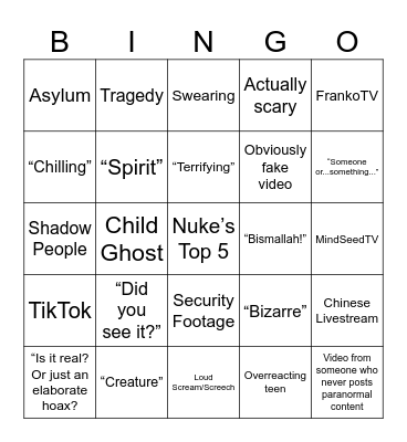 Nuke’s Top 5 Bingo Card