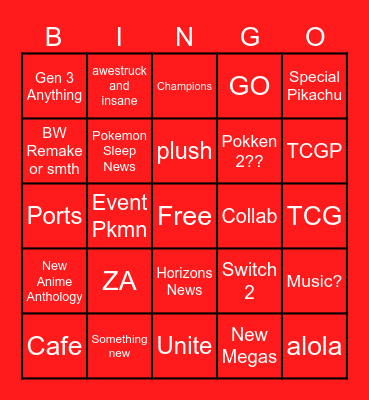 7/22/25 Direct Bingo Card
