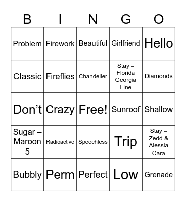 ONE WORD TITLES Bingo Card