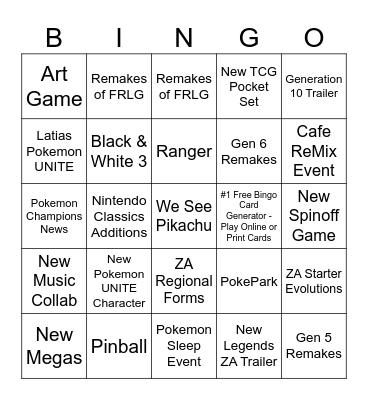 Presents Bingo Card