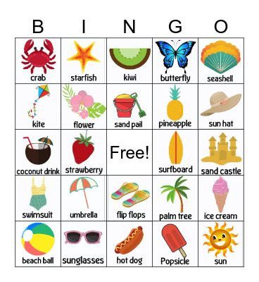 Summer Bingo Card