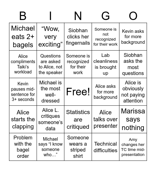 Bingo Card