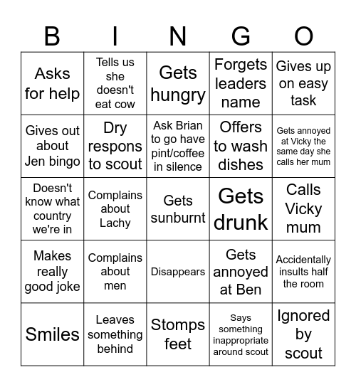 Jen... Bingo Card