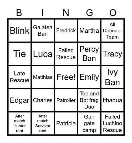 RANK BRAINROT Bingo Card