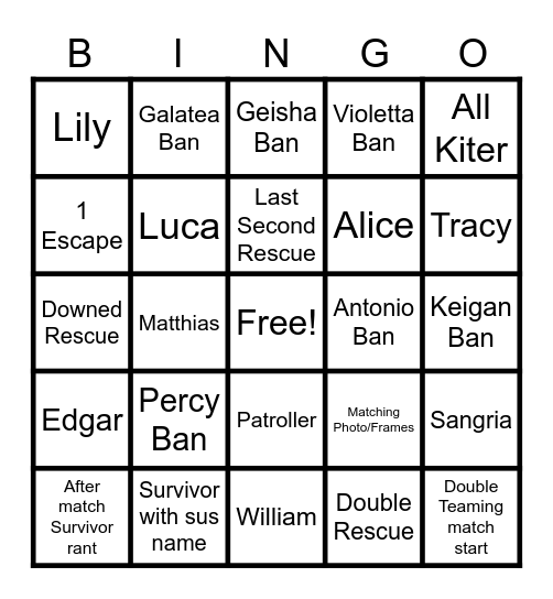 RANK BRAINROT Bingo Card