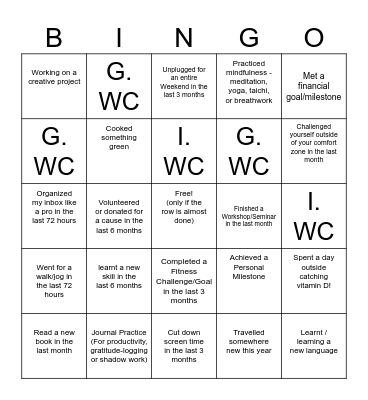 bingo Card