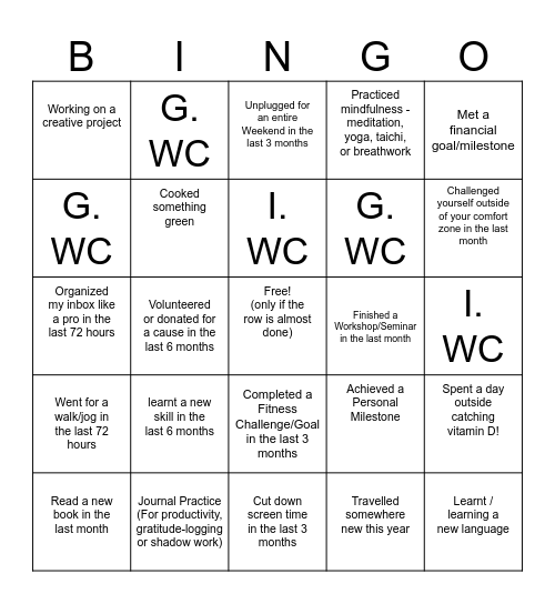 bingo Card