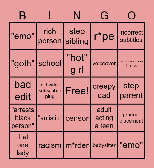tommorows teachings bingo Card