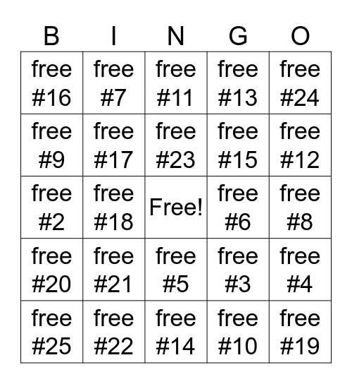 participation trophy bingo Card