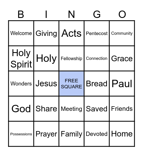 Ignite: Preach Bingo Card