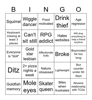 Erin Bingo Card