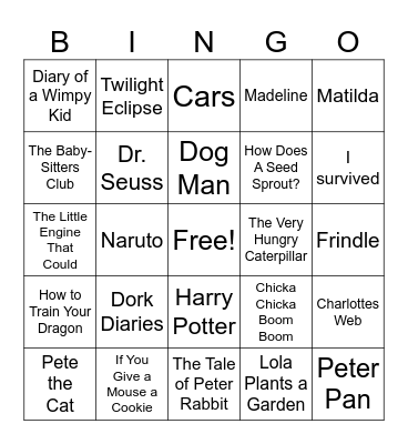 Book Bingo Card