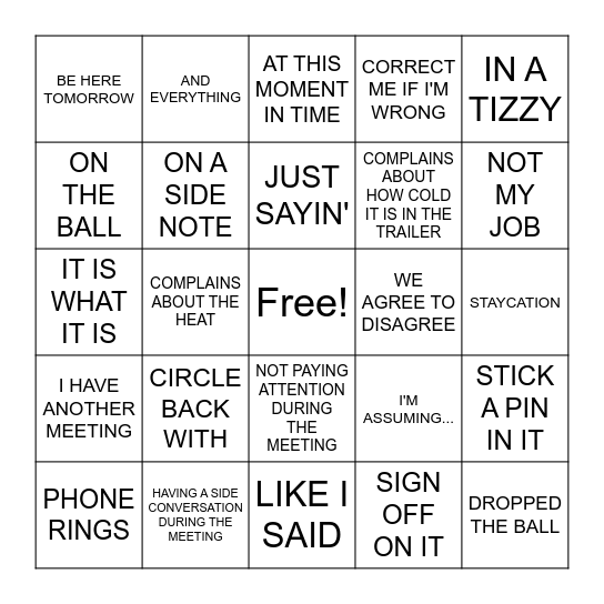 202317 - WILLIAMSBURG POLICE STATION Bingo Card