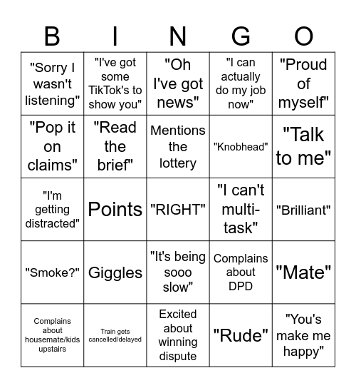 Abbi's Macros Bingo Card