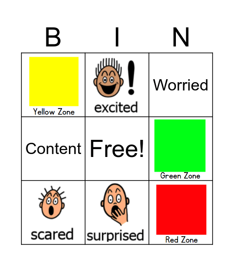 Zones Bingo Card